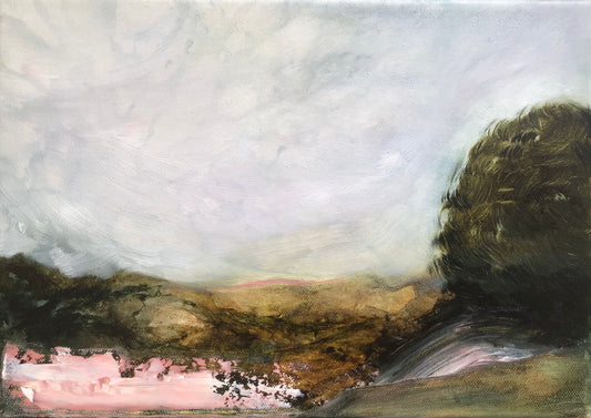 Sunlight On The Downs, Oil painting